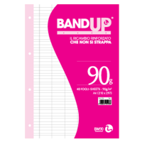 Ricambi BandUp forati rinforzati - A4 - rigo di 1a - con margine - 40 fogli - 90 gr - BM - 0105493 - 8008234054938 - DMwebShop