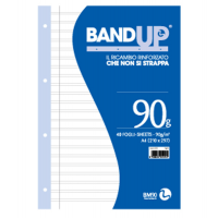Ricambi BandUp forati rinforzati - A4 - rigo di 3a - con margine - 40 fogli - 90 gr - BM - 0105494 - 8008234054945 - DMwebShop