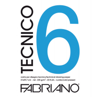 Blocco Tecnico 6 - 25 x 35 cm - 20 fogli - 240 gr - liscio - Fabriano 09802535