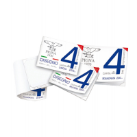 Blocco4 - 240 x 330 mm - 4 angoli - 20 fogli - 200 gr - ruvido - 24 x 33 cm - Pigna 0220020OR