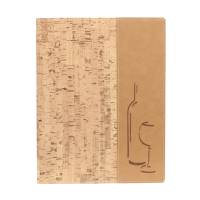 Carta dei vini Design - sughero - A4 - 24 x 34 cm - 1 inserto doppio incluso - Securit - MC-DRWC-CORK - 8717624246883 - DMwebShop