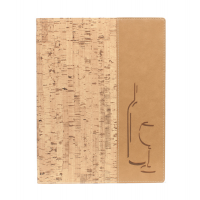 Carta dei vini Design - sughero - A4 - 24 x 34 cm - 1 inserto doppio incluso - Securit