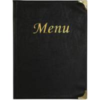 Portamenu' Basic - A4 - 31,5 x 24 cm - PVC - nero - 4+2 buste fisse incluse - Securit - MC-BRA4-BL - 8717624249051 - DMwebShop