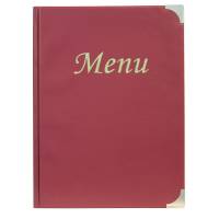 Portamenu' Basic - A4 - 31,5 x 24 cm - PVC - bordeaux - 4+2 buste fisse incluse - Securit - MC-BRA4-WR - 8717624249082 - DMwebShop