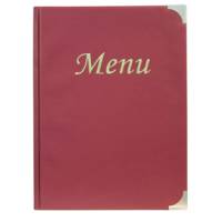 Portamenu' Basic - A4 - 31,5 x 24 cm - PVC - bordeaux - 4+2 buste fisse incluse - Securit - MC-BRA4-WR - 8717624249082 - DMwebShop