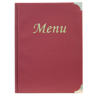 Portamenu' Basic - A4 - 24 x 34 cm - PVC - bordeaux - 4+2 buste fisse incluse - Securit - MC-BRA4-WR - 8717624249082 - DMwebShop