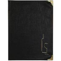 Carta dei vini Basic - A4 - 31,5 x 24 cm - PVC - nero - 4+2 buste fisse incluse - Securit - MC-BRWC-BL - 8717624240843 - DMwebShop