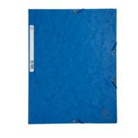 Cartellina con elastico - cartoncino lustre' - 3 lembi - 400 gr - 24 x 32 cm - blu - conf. 25 pezzi - Exacompta - 55502E - 3130630555025 - DMwebShop