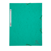 Cartellina con elastico - cartoncino lustre' - 3 lembi - 400 gr - 24 x 32 cm - verde - Exacompta - 55503E - 3130630555032 - DMwebShop