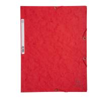 Cartellina con elastico - cartoncino lustre' - 3 lembi - 400 gr - 24 x 32 cm - rosso - conf. 25 pezzi - Exacompta - 55505E - 3130630555056 - DMwebShop