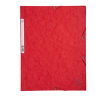 Cartellina con elastico - cartoncino lustre' - 3 lembi - 400 gr - 24 x 32 cm - rosso - conf. 25 pezzi - Exacompta - 55505E - 3130630555056 - DMwebShop