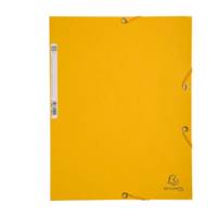 Cartellina con elastico - cartoncino lustre' - 3 lembi - 400 gr - 24 x 32 cm - giallo - conf. 25 pezzi - Exacompta - 55509E - 3130630555094 - DMwebShop
