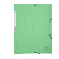 Cartellina con elastico - cartoncino lustre' - 3 lembi - 400 gr - 24 x 32 cm - verde tiglio - conf. 25 pezzi - Exacompta - 55513E - 3130630555131 - DMwebShop