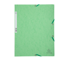 Cartellina con elastico - cartoncino lustre' - 3 lembi - 400 gr - 24 x 32 cm - verde tiglio - conf. 25 pezzi - Exacompta - 55513E - 3130630555131 - DMwebShop