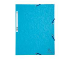 Cartellina con elastico - cartoncino lustre' - 3 lembi - 400 gr - 24 x 32 cm - turchese - conf. 25 pezzi - Exacompta - 55519E - 3130630555193 - DMwebShop