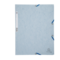 Cartellina con elastico - cartoncino lustre' - 3 lembi - 400 gr - 24 x 32 cm - grigio chiaro - conf. 25 pezzi - Exacompta - 55531E - 3130630555315 - DMwebShop