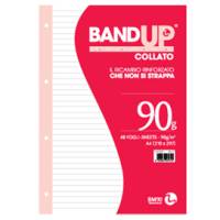 Blocco collato BandUp - fori rinforzati - A4 - 1 rigo - 40 fogli - 90 gr - conf. 10 pezzi - BM - 0106434 - 8008234064340 - DMwebShop