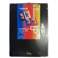 Portablocco con molla in metallo - copertina in PPL - A4 - nero - Iternet - 7071N - 8028422170714 - DMwebShop