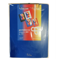 Portablocco con molla in metallo - copertina in PPL - A4 - blu - Iternet 7071BL