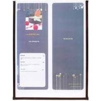 Portamenu' Crystal BR1 singolo per 2 fogli - A4 - set 3 pezzi - Securit - MC3-CYA4-BR1 - 8717624244810 - DMwebShop