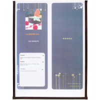 Portamenu' Crystal BR1 singolo per 2 fogli - A4 - set 3 pezzi - Securit