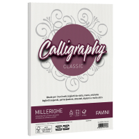 Carta Calligraphy Millerighe - A4 - 200 gr - bianco 01 - conf. 50 fogli - Favini - A690324 - 8007057617078 - DMwebShop