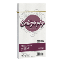 Busta Calligraphy Millerighe - 110 x 220 mm - 100 gr - bianco 01 - conf. 25 pezzi - Favini - A570424 - 8007057747546 - DMwebShop