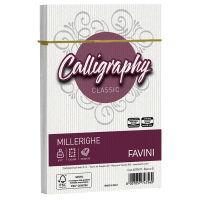 Busta Calligraphy Millerighe - 120 x 180 mm - 100 gr - bianco 01 - conf. 25 pezzi - Favini - A570427 - 8007057747560 - DMwebShop