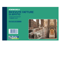 Blocco ricevute - fatture di affitto - 50-50 copie autoricalcanti - 16,8 x 10 cm - conf. 5 pezzi - Data Ufficio - DU1612C0000 - 90876A - DMwebShop