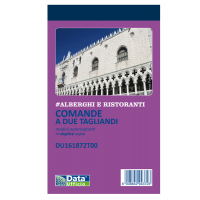 Blocco comande 2 tagliandi - 25-25 copie autoricopianti - 16,8 x 10 cm - Data Ufficio DU161872T00