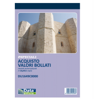 Blocco distinta acquisto carte valori - 50-50 copie autoricalcanti - 21,5 x 14,8 cm - Data Ufficio - DU1649C0000 - 8008842585299 - DMwebShop