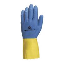 Guanti da lavoro industriale Duocolor 330 - lattice floccato cotone - taglia 08-09 - blu-giallo - Deltaplus - VE330BJ08 - 3295249009540 - DMwebShop