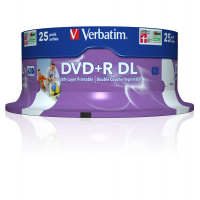 Scatola 25 DVD+R Dual Layer - serigrafato Spindle - 8,5 Gb - Verbatim - 43667 - 023942436676 - DMwebShop