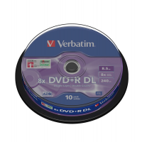 Scatola 10 DVD+R Dual Layer - serigrafato Spindle - 8,5 Gb - Verbatim - 43666 - 023942436669 - DMwebShop