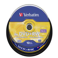 Scatola 10 DVD+RW - 4,7 Gb - Verbatim - 43488 - 23942434887 - DMwebShop