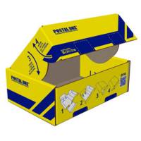 Scatola spedizioni Postal Box - mt - 36 x 24 x 12 cm - giallo-blu - Blasetti - 0422 - 8007758014220 - DMwebShop