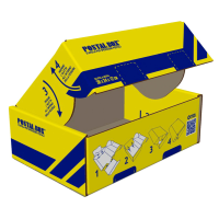 Scatola spedizioni Postal Box - medio - 36 x 24 x 12 cm - giallo-blu - Blasetti - 0422 - 8007758014220 - DMwebShop