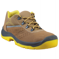 Calzatura di sicurezza Rimini 4 S1P SRC - pelle scamosciata perforata - numero 39 - beige-giallo - Deltaplus - RIMI4SPBE39 - 3295249243715 - DMwebShop