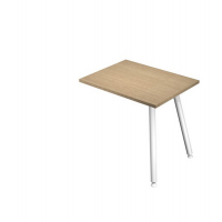 Allungo DX-SX per scrivanie Skinny Metal - 60 x 80 x H 74,4 cm - bianco-rovere - Artexport - 6417-DJA-C-AM - DMwebShop