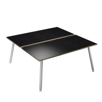 Scrivania Skinny Metal a 2 postazioni contrapp - 120 x 166 cm - bianco-nero venato - Artexport - 6404B-DJA-8C-AM - DMwebShop