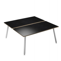 Scrivania Skinny Metal a 2 postazioni contrapp - 140 x 166 cm - bianco-nero venato - Artexport - 6402B-DJA-8C-AM - DMwebShop