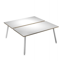 Scrivania Skinny Metal a 2 postazioni contrapp - 160 x 166 cm - bianco - Artexport - 6403B-DJA-3C-AM - DMwebShop