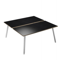 Scrivania Skinny Metal a 2 postazioni contrapp - 180 x 166 cm - bianco-nero venato - Artexport - 6405B-DJA-8C-AM - DMwebShop