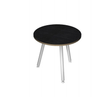 Tavolo riunione tondo Skinny Metal - Ø 80 cm - bianco-nero venato - Artexport - 6408-DJA-8C-AM - DMwebShop