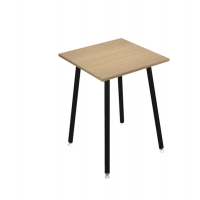 Tavolo alto Skinny Metal - 80 x 80 x H 105 cm - nero-rovere - Artexport - 6401-DJC-C-AQ - DMwebShop