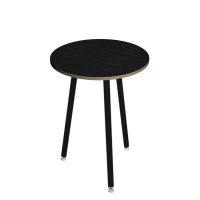 Tavolo alto tondo - Ø 80 x H105 cm - nero-nero venato - Artexport