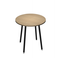 Tavolo alto tondo - Ø 100 x H105 cm - nero-rovere - Artexport