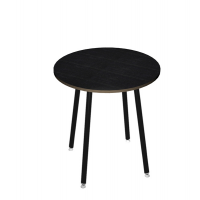 Tavolo alto tondo - Ø 100 x H105 cm - nero-nero venato - Artexport
