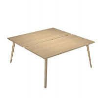 Scrivania Woody a 2 postazioni contrap - 160 x 166 cm - rovere - Artexport - 6403B-DKA-C - DMwebShop