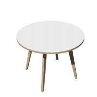Tavolo riunione tondo Woody - Ø 100 cm - rovere-bianco - Artexport - 6410-DKA-3C - DMwebShop